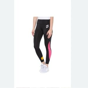 Peloton Women's Colorblock Leggings Black Pink Yellow Size Medium